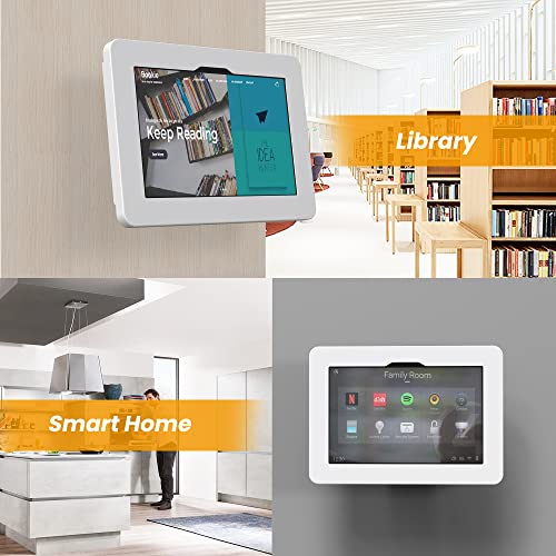 Tablet Wall Mount Compatible with Samsung Galaxy 10.5" Tab A8 Anti-Theft Lock Adjustable BSW101WG - color: White