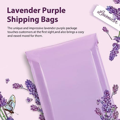 Fuxury 12 x 15.5" Poly Mailers 500Pcs,Bulk Shipping Bags For Clothing - color: Light Purple, size: 12x15.5" 500pcs