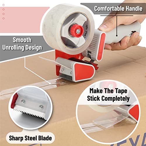 Mr. Pen- Heavy Duty Packing Tape Dispenser Gun, 2 Inch - color: Red, size: 2 Pack