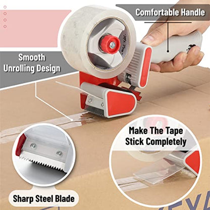 Mr. Pen- Heavy Duty Packing Tape Dispenser Gun, 2 Inch - color: Red, size: 2 Pack