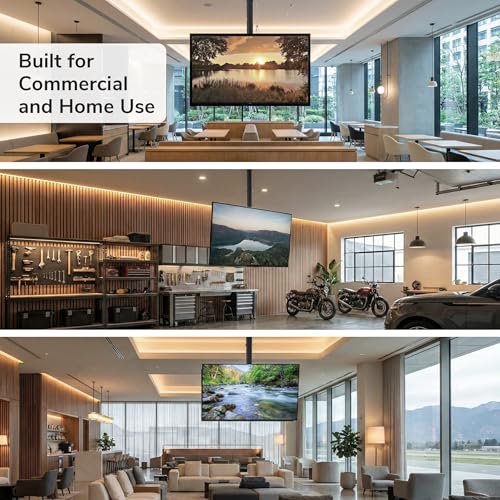 Mount-It! Ceiling TV Mount for 42–98 Inch TVs – Full Motion Swivel, Tilt & Height Adjustable Bracket, 220 lb Heavy-Duty Capacity, VESA 800x450, Sloped Ceilings & Corners – Home & Commercial Use - size: Large Single