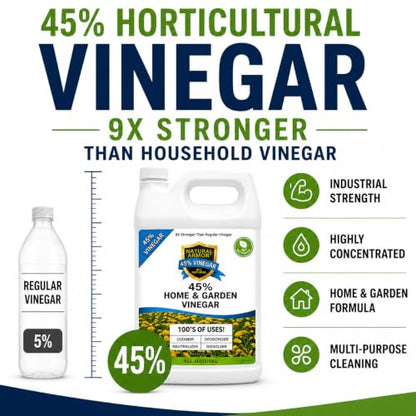 Natural Armor 45% Vinegar Industrial Strength Concentrate (Case of 4-128 Oz Gallon Refills) - size: 128 Fl Oz (Pack of 4), style: Refill (No Sprayer)