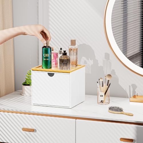 VITVITI Drawer Disposable Face Towel Holder Box, Acrylic Storage, White - color: White 2