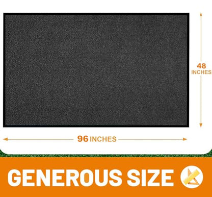 SRDDQLC Door Floor Mat Commercial Grade Large Size Heavy Duty Tough Entry Collection Slip Skid Entrance Mat with Rubber Backing Low Profile and Easy to Clean Indoor Outdoor Rug(Black, 4x8FT) - size: 4x8FT