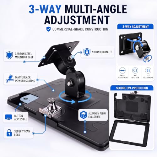 Locking Wall Mount iPad Kiosk Stand for 10.9" 10th Gen /11" iPad A16 Air