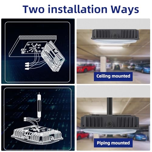 2 Pack LED Canopy Light Fixture,8400lm,70W,5500K Daylight White - size: 70W -Canopy-2pack