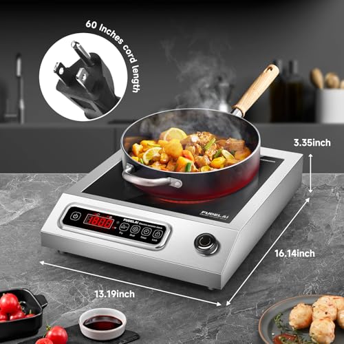 1800W Electric Hot Plate, Stainless Steel Portable Burner