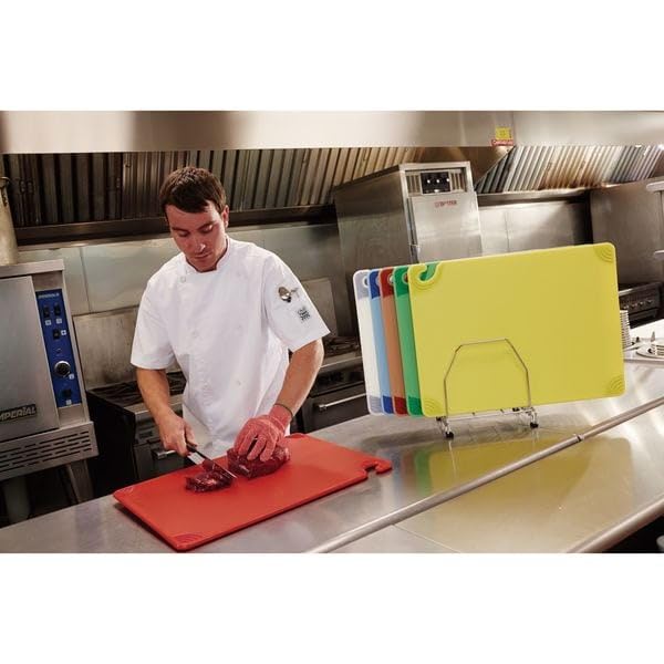 San Jamar Cutting Board,18x24 in,Yellow CBG182412YL - 1 Each - color: Yellow, size: 24"L x 18"W