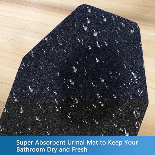 12Pcs Urinal Mats for Men Bathroom Commercial Urinal Floor Mats Urinal Pads for Mens Room Non Slip Splash Toilet Bulk Washable Disposable Large 17Inch x 20.5Inch - size: 12