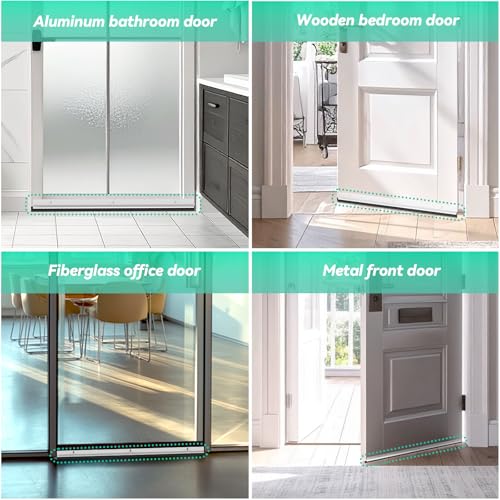 AMZNOVA Door Sweep Door Threshold Sweeper, 36in, White, 6Pack - color: White-6Pack