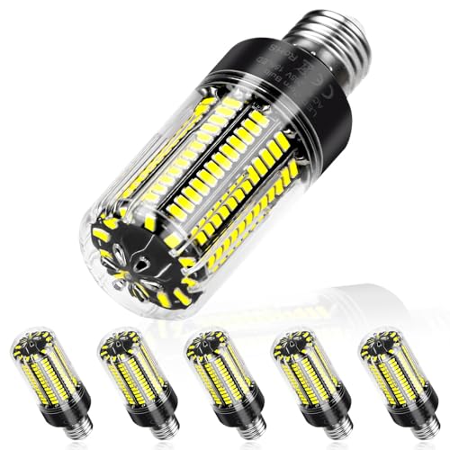 6Pack Led Corn Light Bulb 300W Equivalent 3520 Lumen Super Bright 6000K Daylight Lamp 30W E26/E27 Base Ceiling Fan Bulbs AC85-265V for Kitchen Living Room Home Garage Warehouse Indoor Outdoor Lighting - size: Medium
