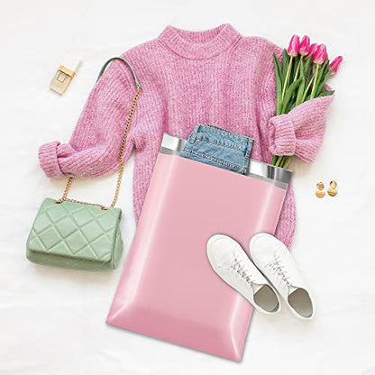 Fuxury Poly Mailers 14.5x19 Inch 50pc Shipping Bags for Small Business Pink - color: Light Pink, size: 14.5x19" 50pcs