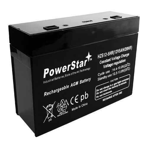 PowerStar HC1217W Emergency Light Alarm UPS Battery