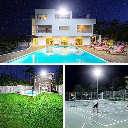 XYCN 600W LED Stadium Flood Lights Outdoor(3050W Equivalent),67500LM Super Bright LED Arena Lights,100-277V IP66 Waterproof 5000K Daylight White Commercial Lighting for Sports Fields and Counts - color: 600W led flood light