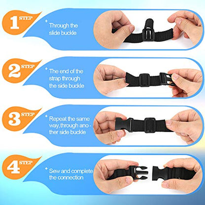 YGDZ 1 Inch Plastic Buckles, 80 Side Release Strap Buckles and Slides Parachute Buckles for DIY Backpack Luggage Strap - size: 1 INCH 80PCS (Pack of 2)