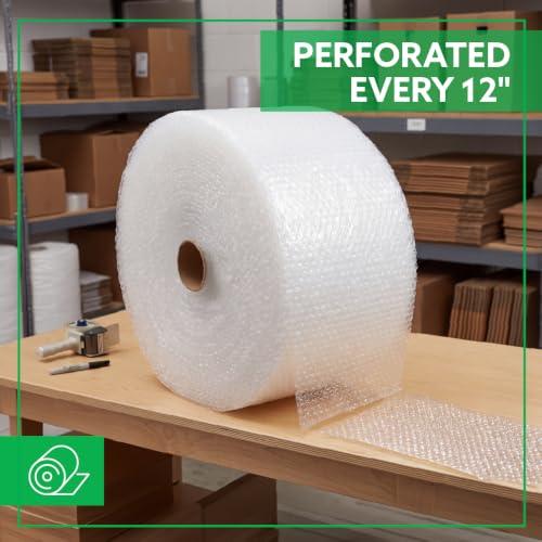 UPSable Bubble Roll, Small Bubble 3/16", 12 in x 300 FT - size: Large Bubble – 24" x 100 Ft