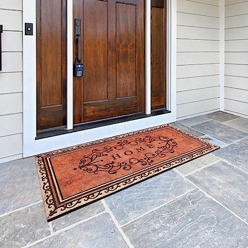 Large 47"x22" Heavy Duty Welcome Mat Outdoor with Non-Slip Rubber Backing - Durable Outdoor Door Mat for Front Door Entrance, Garage, Patio & High Traffic Areas（Home） - color: Home