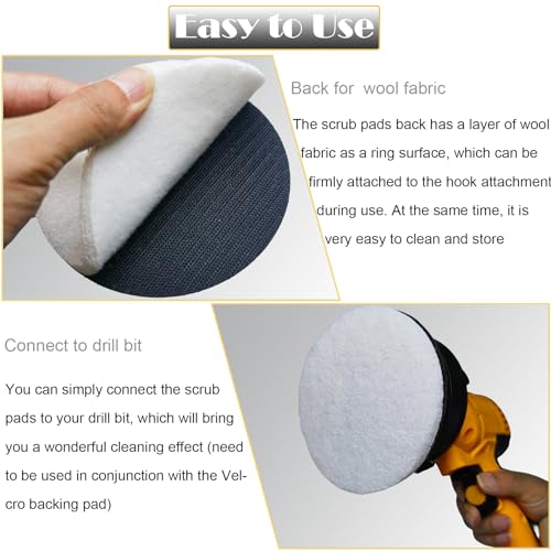 Tonmp 10 Pack 5 Inch 2000 Grits Multipurpose Scrubber Scouring Pads Flocking Scuff Pads -Hoop and Loop Scuff Pads Conditioning Discs Polishing Pad for Furniture Automotive Cleaning, Rust Removal - style: 2000 Grit