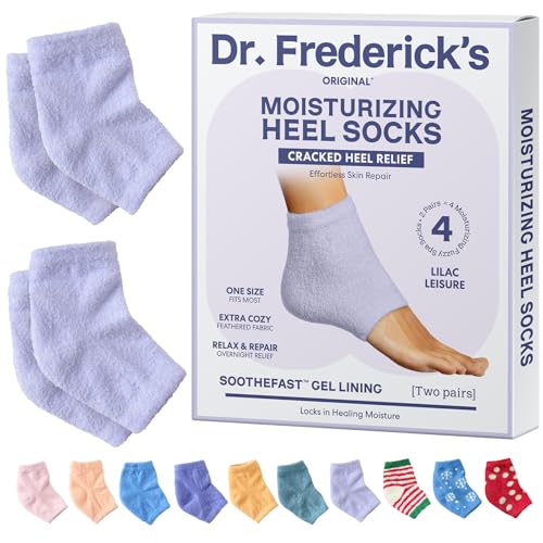 Dr. Frederick's Original Fuzzy Heel Socks (Lilac Leisure) - color: Lilac Leisure