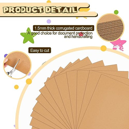Henoyso 110 Pack 12 X 12 Inch Brown Cardboard Sheets - color: Brown, size: 12 x 12 Inch