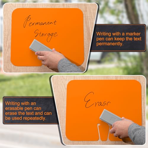 Geetery 6 Pcs Blank Traffic Cone Signs, 10.4"x12.6" Write-on Sign, Orange - color: Orange