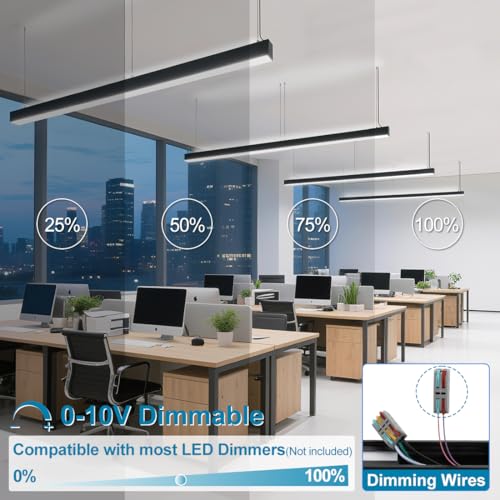 4FT Linkable LED Linear Light 50/45/40/35/30W Adjustable 1Pack - size: 4FT