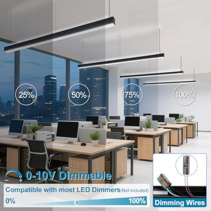 4FT Linkable LED Linear Light 50/45/40/35/30W Adjustable 1Pack - size: 4FT