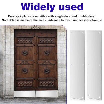 2 Pack Door Kick Plates 4x16 Decorative Door Push Plates