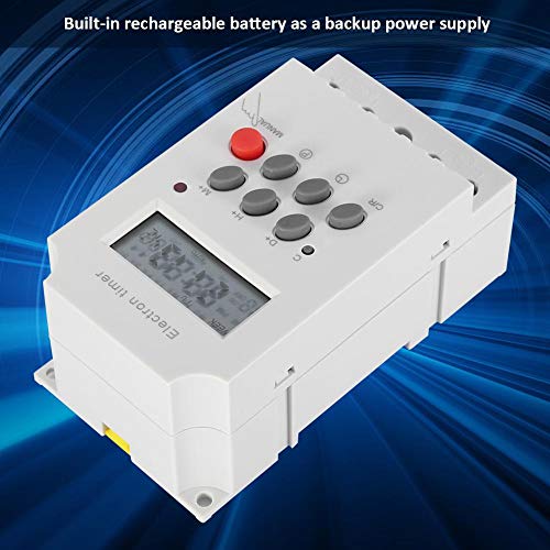 30A Digital Timer Switch Programmable Electronic Time Control 7 Day Heavy Duty Digital Programmable Timer(AC 220V)