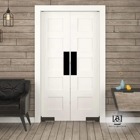 Deck the Door Decor | Door Push Plate - Screw Mount - Multiple Sizes & Finishes (Satin Black, 4 x 16) - color: Satin Black, size: 4 x 16"