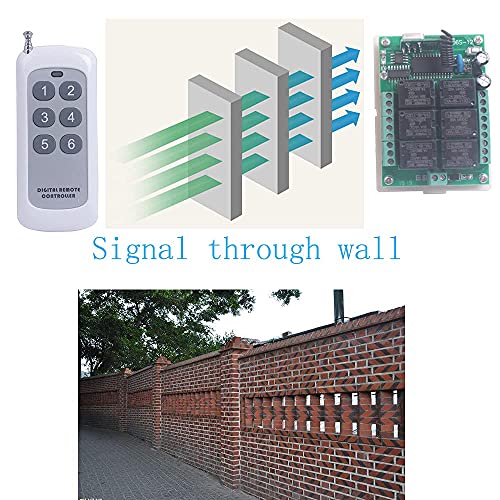12V 6 Channel Wireless Remote Control Switch 433MHz Relay Switch