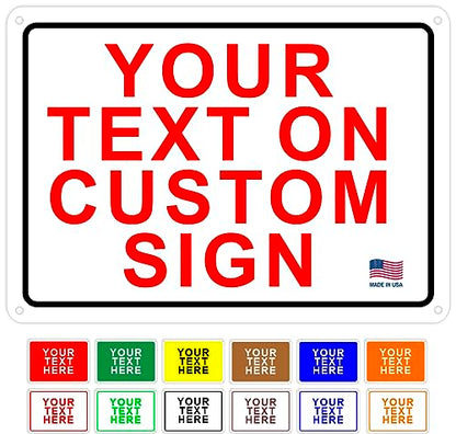 Custom Metal Sign, Personalized Outdoor Aluminum Sign, 24x18 in - color: Solid, size: 24x18 inches