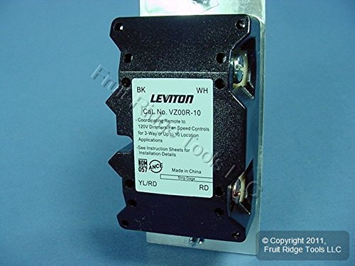 Leviton VZ00R-10X Remote Switch for use w/ Vizia Master Dimmer/Fan Control, White/Ivory/Almond