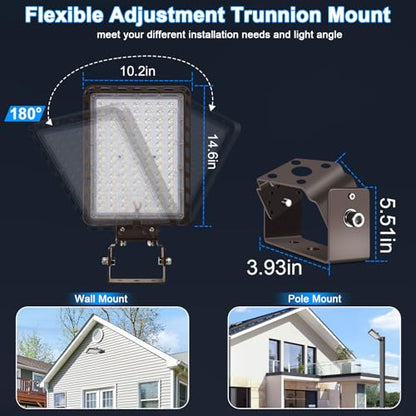 240W LED Parking Lot Light Trunnion Mount Dusk to Dawn 4Pack - size: 240W/Trunnion/4PC