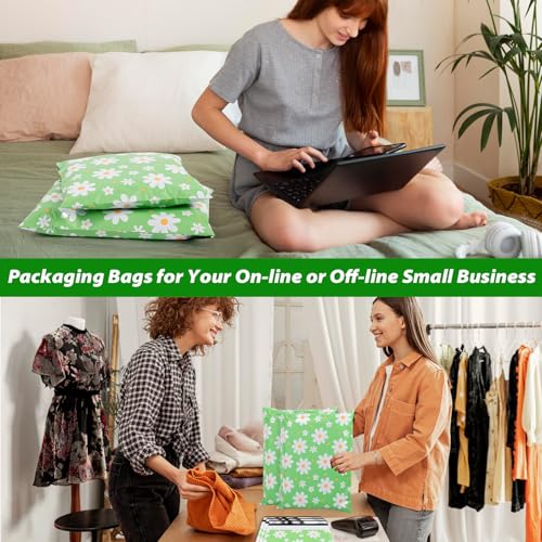 Oududianzi Large Poly Mailers 14.5x19, 50PCS Waterproof Shipping Bags, Self-Sealing Mailers Poly Bags, Packaging Bags for Small Bussiness - color: Big Daisy, size: 14.5x19 - 50Pack