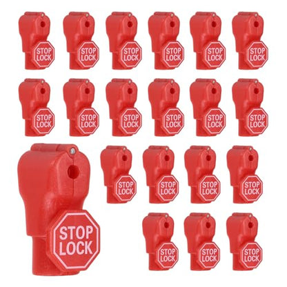 Peg Hook Locks PC Magnet Anti-Theft Pegboard 4mm Red 20Pcs - color: Red, size: 4mm