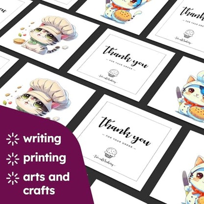 11" x 14" White Cardstock, Heavyweight 80lb Cover (216gsm) Card Stock Paper - Smooth Finish - Great For Arts & Crafts, Greeting Cards, Invitations, Brochures, Restaurant Menus, Posters | 50 Sheets