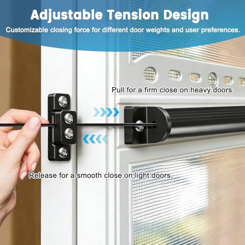 Upgraded RV Screen Door Closer with Adjustable Tension Includes Accessories
