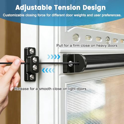 Upgraded RV Screen Door Closer with Adjustable Tension Includes Accessories