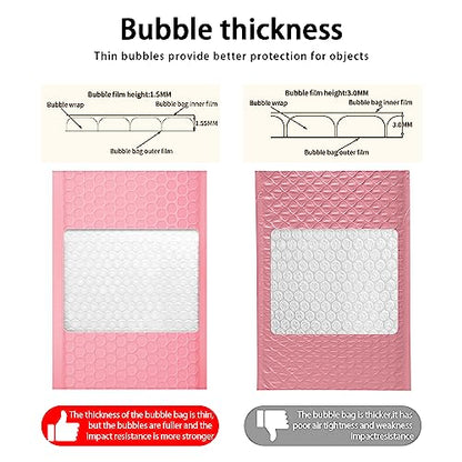 packbabol Bubble Mailers, 6x9 Inch Padded Bubble Mailers Pack of 50 Bubble Envelopes Opaque Self Seal Adhesive Waterproof Bags for Shipping and Packaging (Pink, 6x9-50) - color: pink, size: 6x9-50Pc
