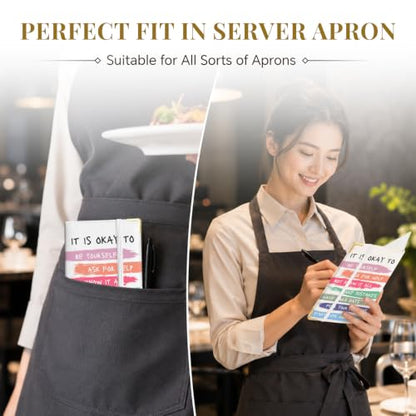Server Book,7 Pocket Zipper Organizer,Server Books for Waitress - color: It is Okay
