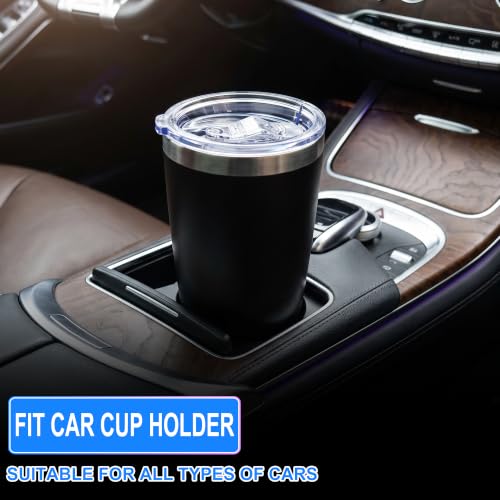 20oz Tumbler Bulk,30 Pack Double Wall Stainless Steel Vacuum Insulated Tumbler with Lid and Straw,Travel Coffee Mug,Leak Proof Powder Coated Tumbler for Cold&Hot Drinks,Black