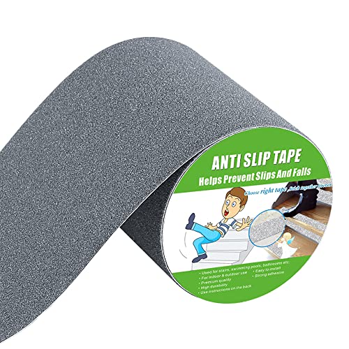 Yorwe Anti Slip Tape for Stairs & Ramps, Traction Grip (6" x 190", Gray) - color: Gray, size: 6" Width x 190" Long