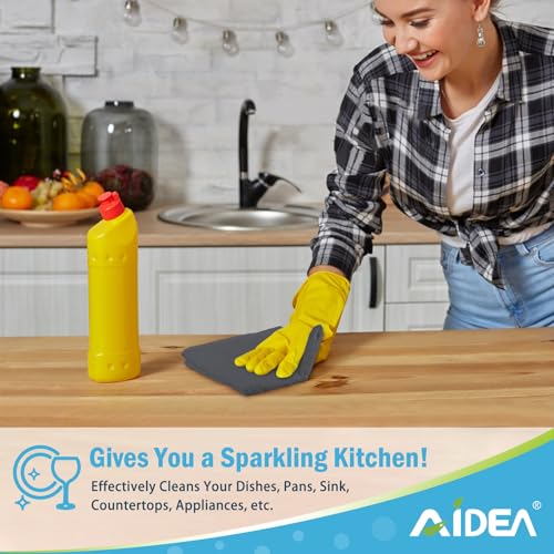 AIDEA Microfiber Cleaning Cloth Grey 50PK, Microfiber Towels 11.5×11.5" - color: Grey