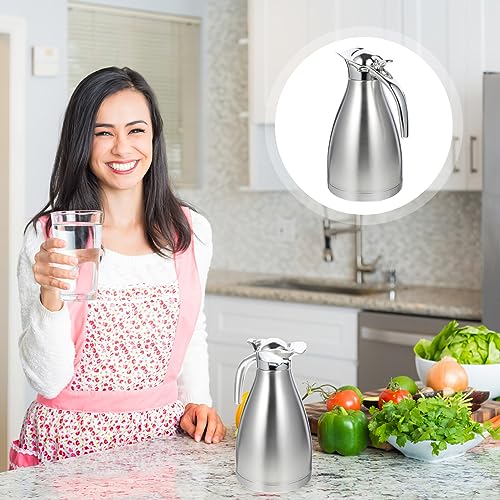 Stainless Steel Thermal Bottle Double-wall Insulated Kettle Vacuum Pot for Home Office Travel Water Container with Anti-leak Design