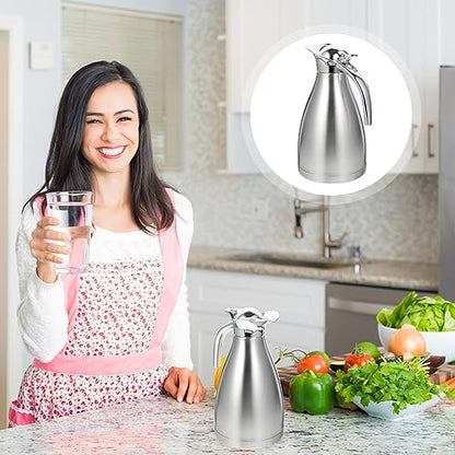 Stainless Steel Thermal Bottle Double-wall Insulated Kettle Vacuum Pot for Home Office Travel Water Container with Anti-leak Design
