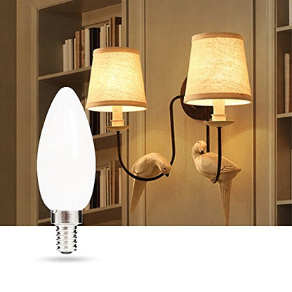 HOLA E12 LED Candelabra Chandelier Light Bulb Dimmable, 2700K 4.5W 6 Pack - color: Warm E12-2700k