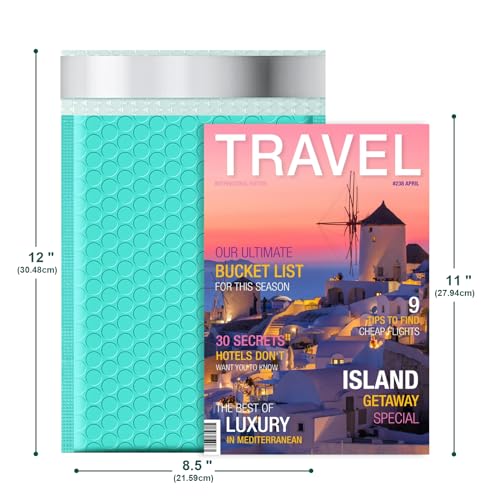 Poly Bubble Mailers 8.5x12 Inch, 25 Pack Padded Envelopes for Shipping, Package Envelopes with Self Seal Adhesive, Waterproof Padded Mailers (Teal, Bulk #2) - color: Teal, size: 8.5"x12" 25PC