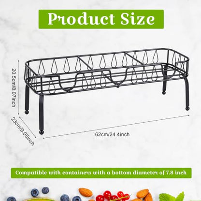 Blulu 3 Compartment Metal Drink Dispenser Stand, Black 2 Gallons Stand Only - color: Black, size: 3 Compartments, 2 Gallons