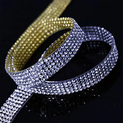 4 Pack 35.4 Inch Rhinestone Door Edge Guard Strips, Blue - color: Blue